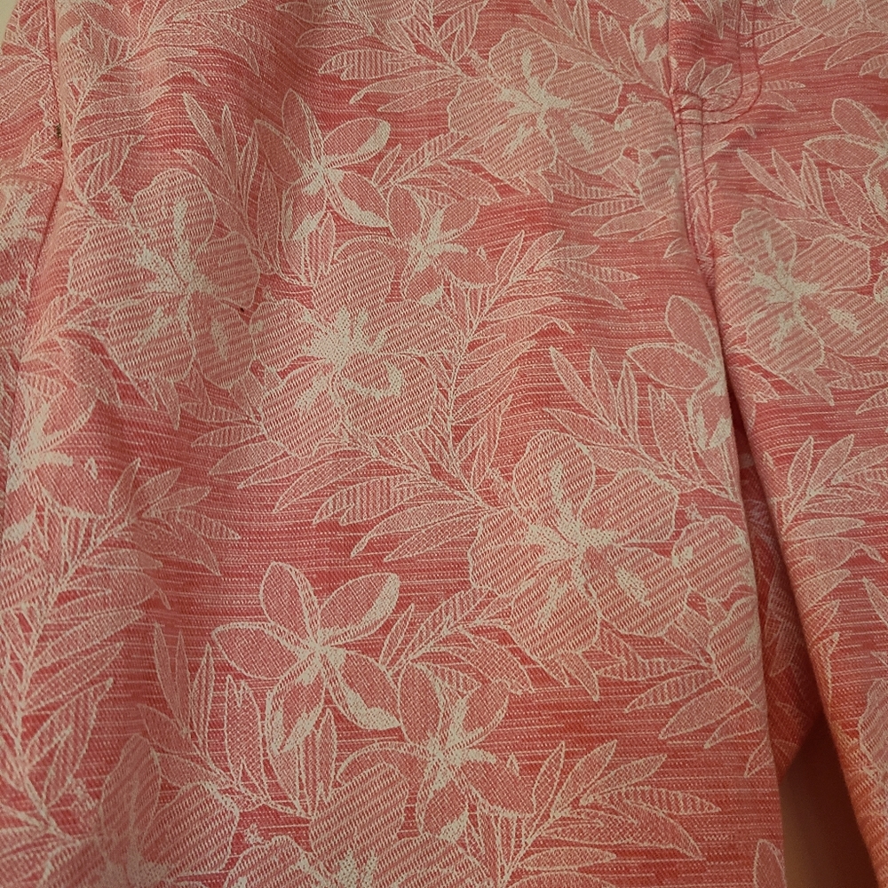 Tommy Bahama Denim Boardwalk Pink Floral 15" Clamdigger Shorts Size 30 - Picture 5 of 12